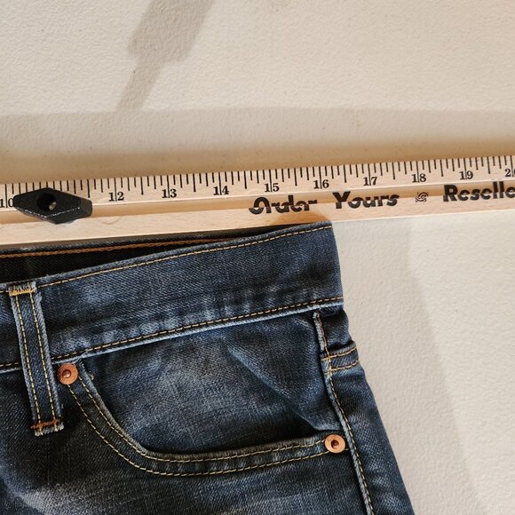 Levis 513 Slim Straight Fit Blue Denim Jeans W32 L32 Mens Casual Wear - Picture 6 of 16